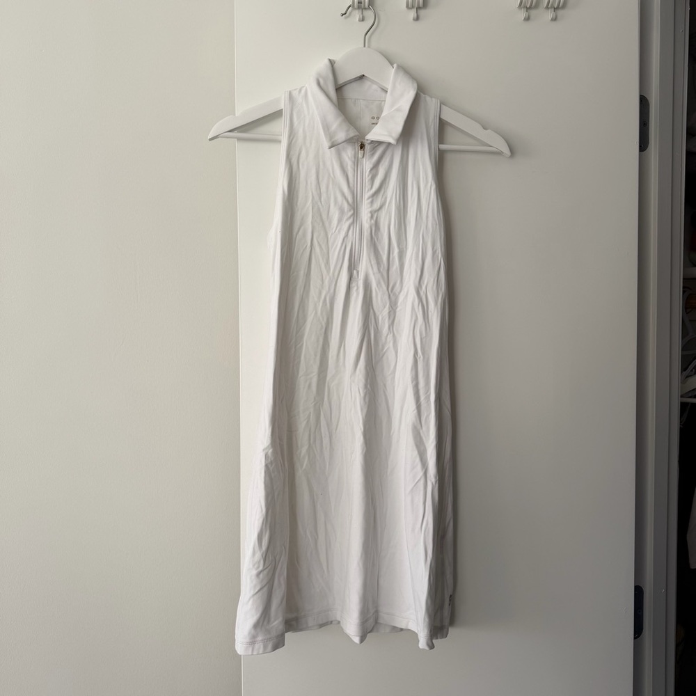 Aritzia Golden White Collared Tennis Dress